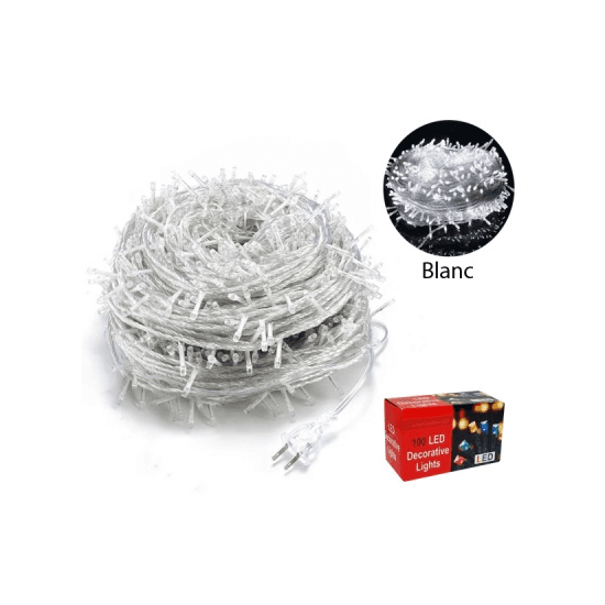 Guirlande LED 10M 220V - Blanc - Disponible chez TET Electronics Tunisie Guirlande LED 10M 220V - Blanc - Éclairage LED | Acheter en Tunisie - TET Electronics