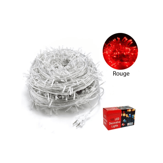 Guirlande LED 10M 220V - Rouge - Disponible chez TET Electronics Tunisie Guirlande LED 10M 220V - Rouge - Éclairage LED | Acheter en Tunisie - TET Electronics