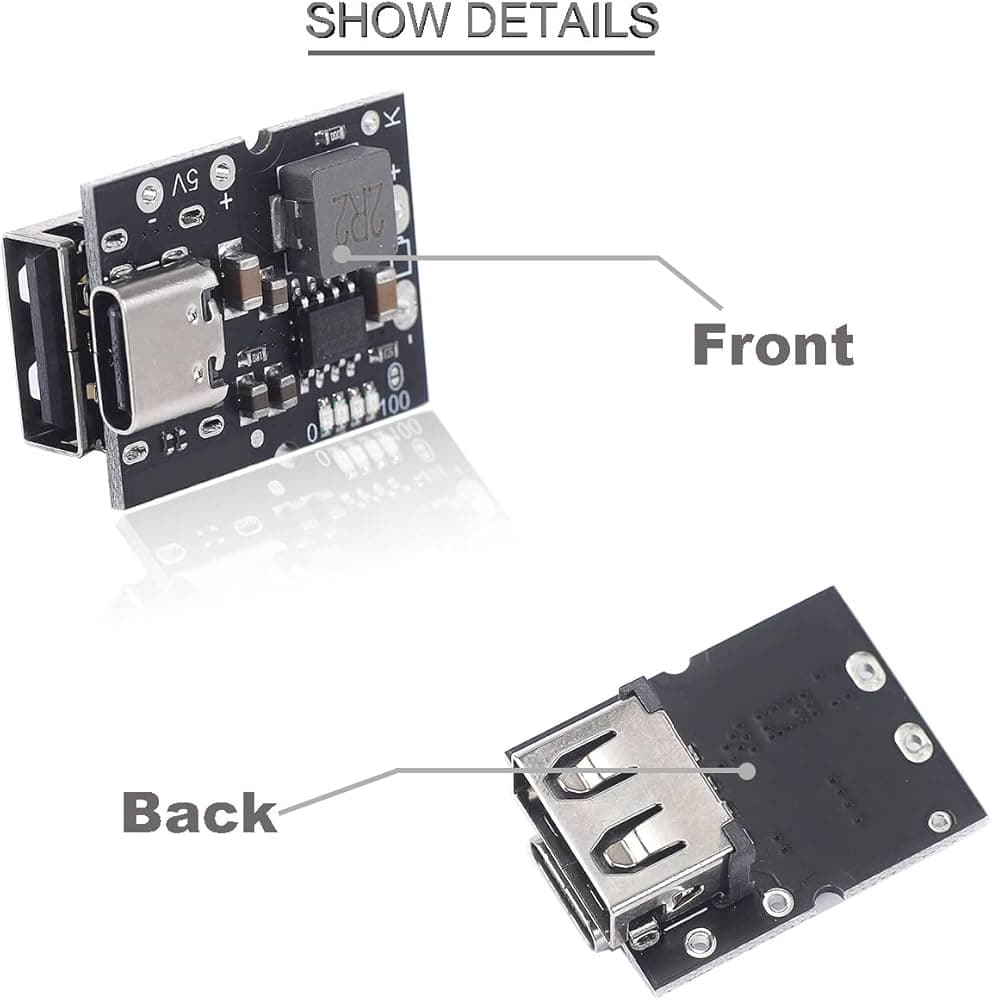 Module D’alimentation Élévateur USB type-C 5V 2A - Disponible chez TET Electronics Tunisie Module D’alimentation Élévateur USB type-C 5V 2A - Acheter en Tunisie | TET Electronics